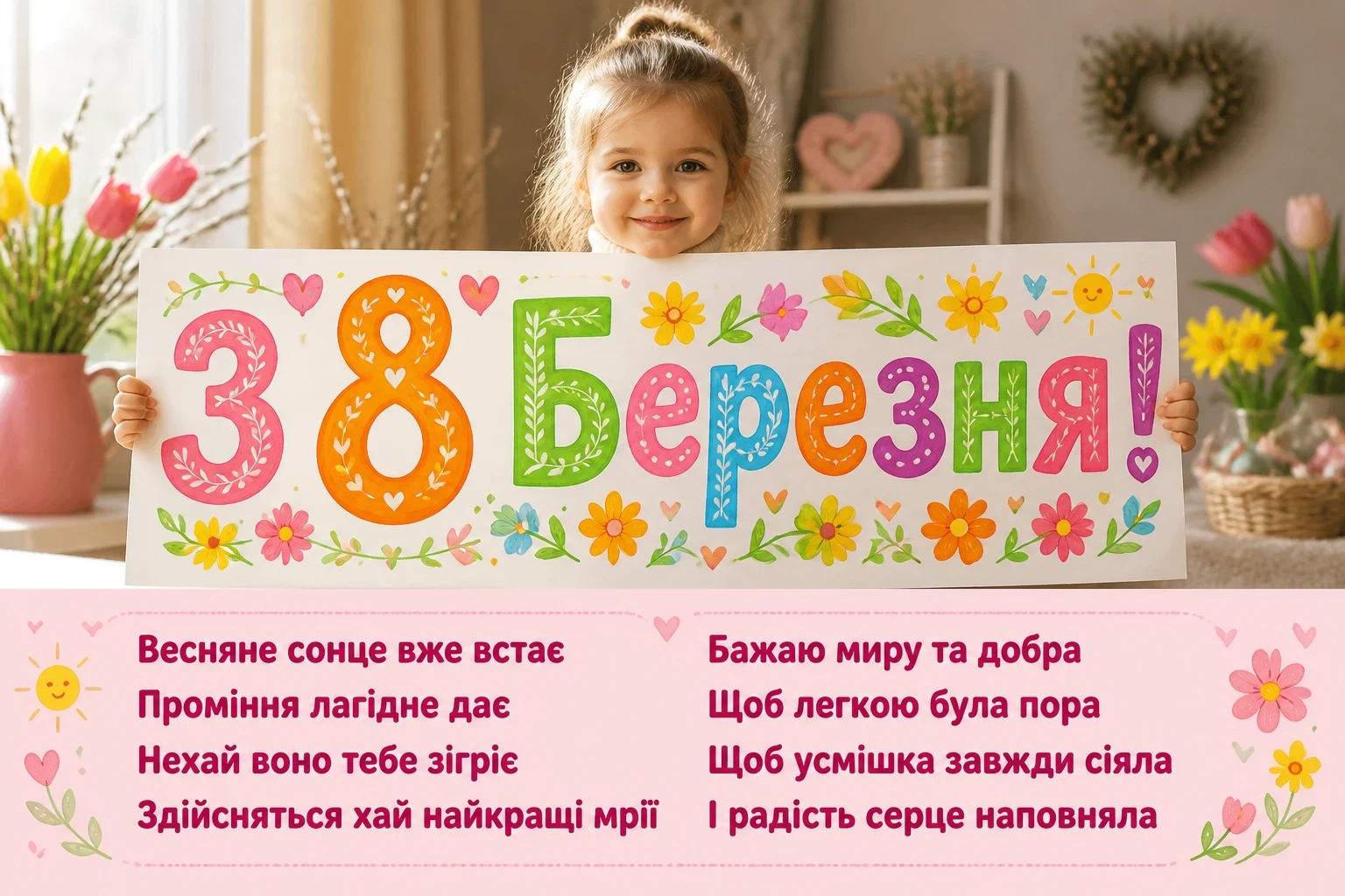 8 березня привітання листівки
