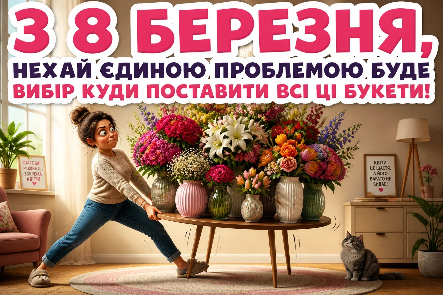 8 березня привітання листівки