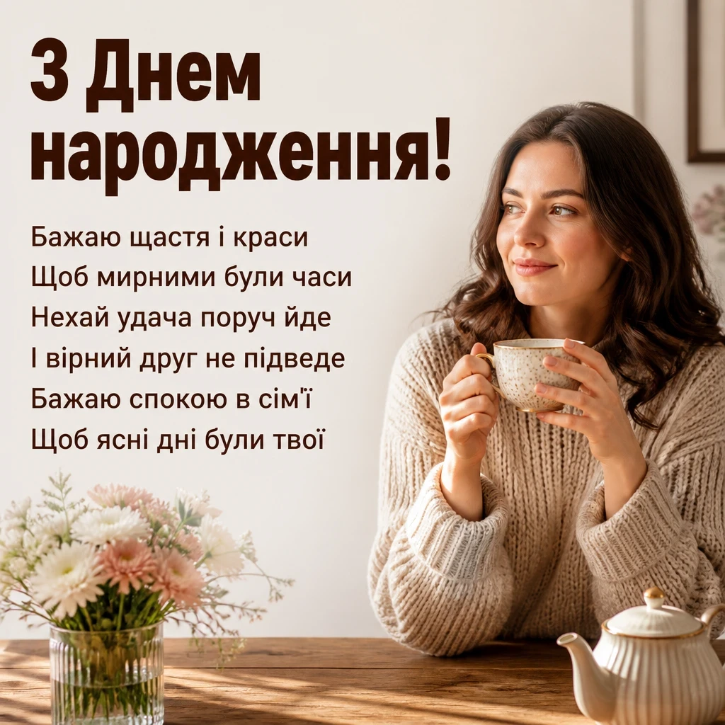 гарні привітання з днем народження для жінки