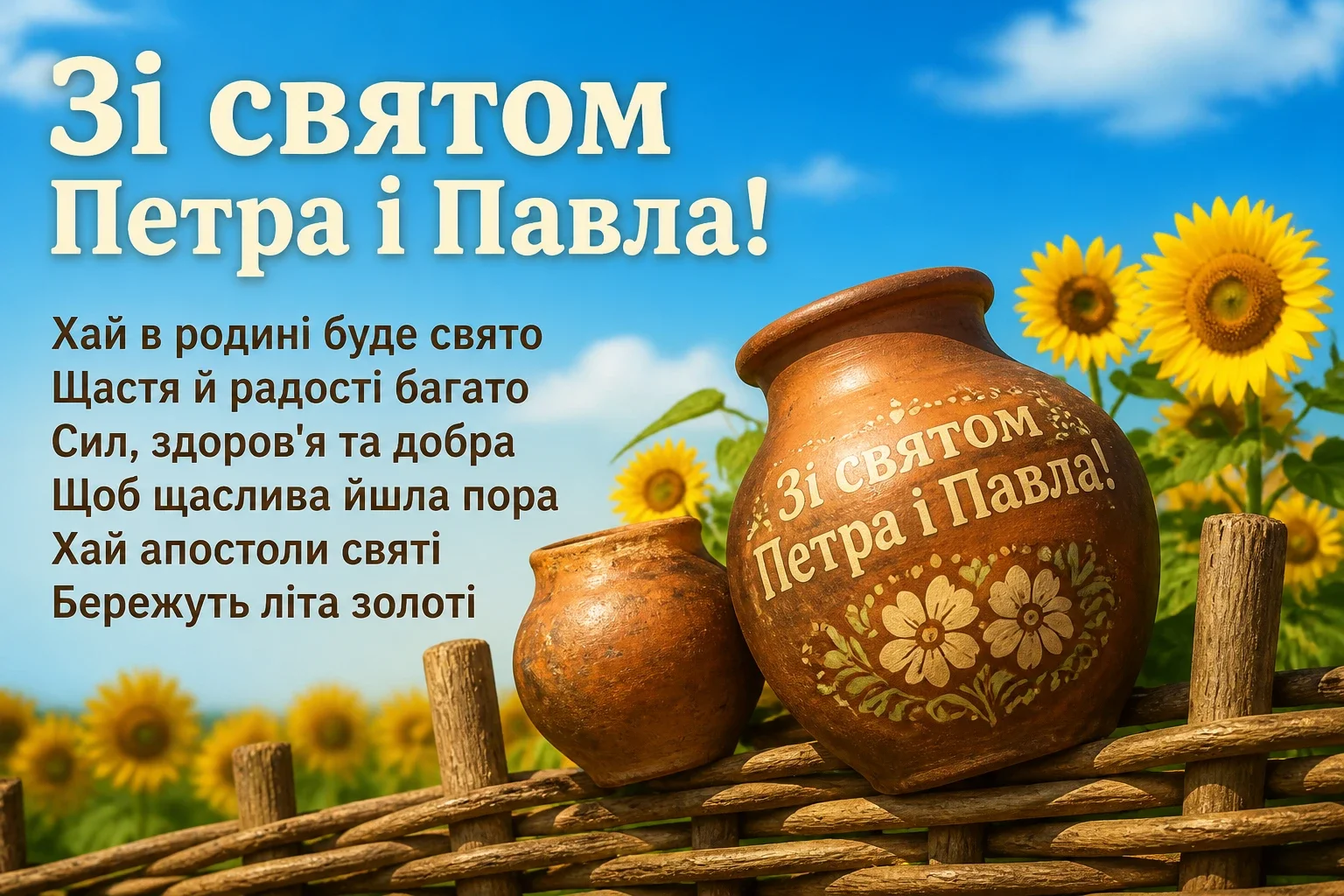 привітання зі святом петра павла