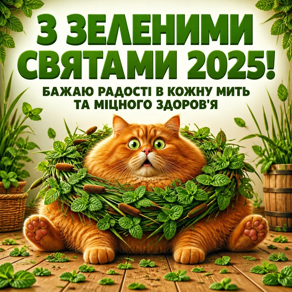 привітання з зеленими святами 2025