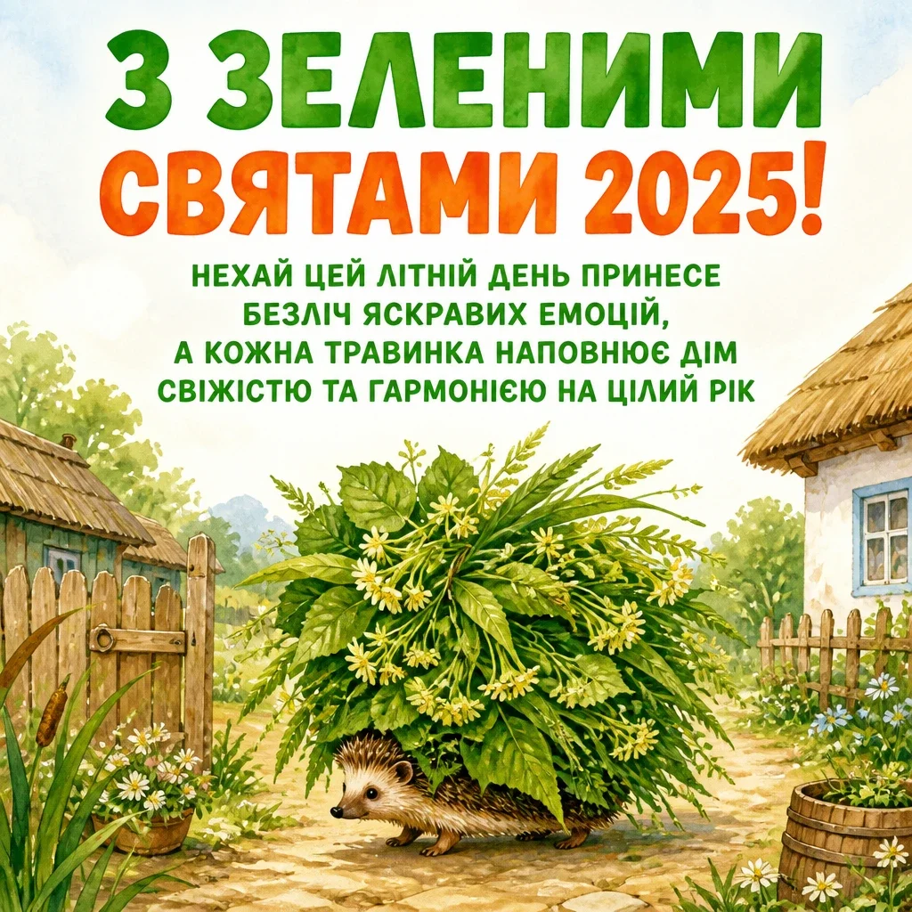 привітання з зеленими святами 2025