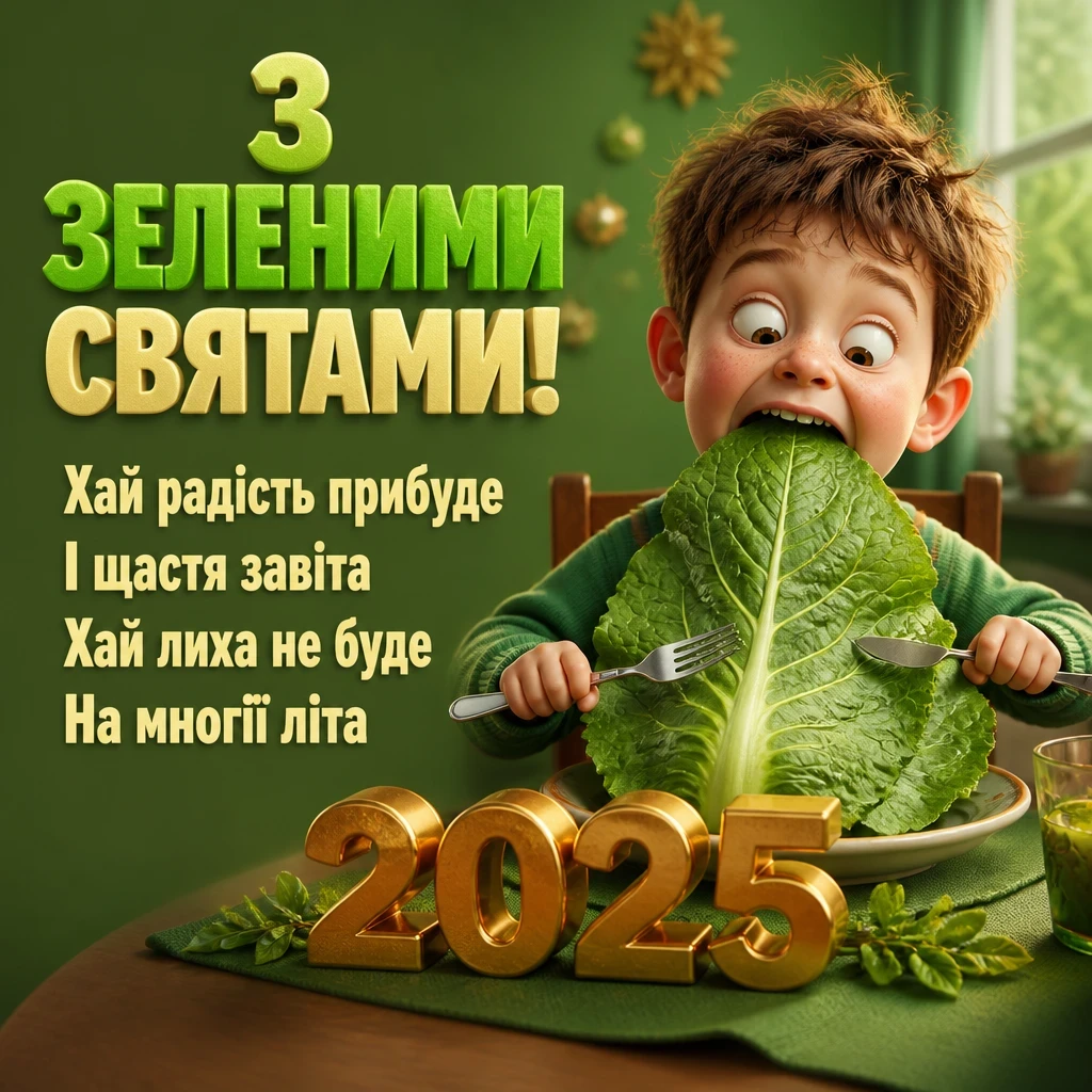привітання з зеленими святами 2025