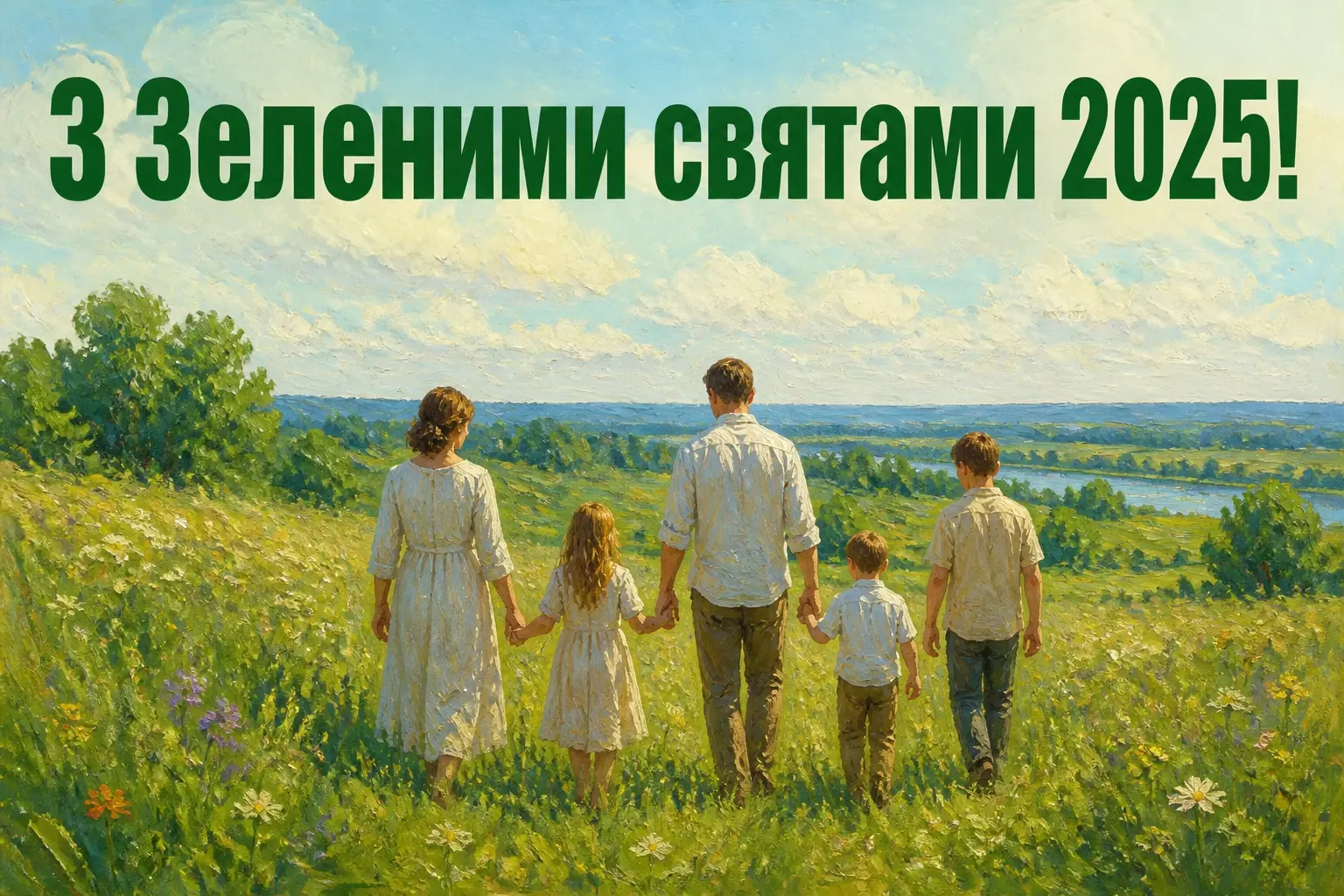 привітання з зеленими святами 2025