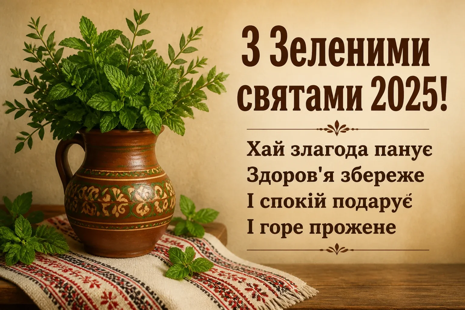 привітання з зеленими святами 2025