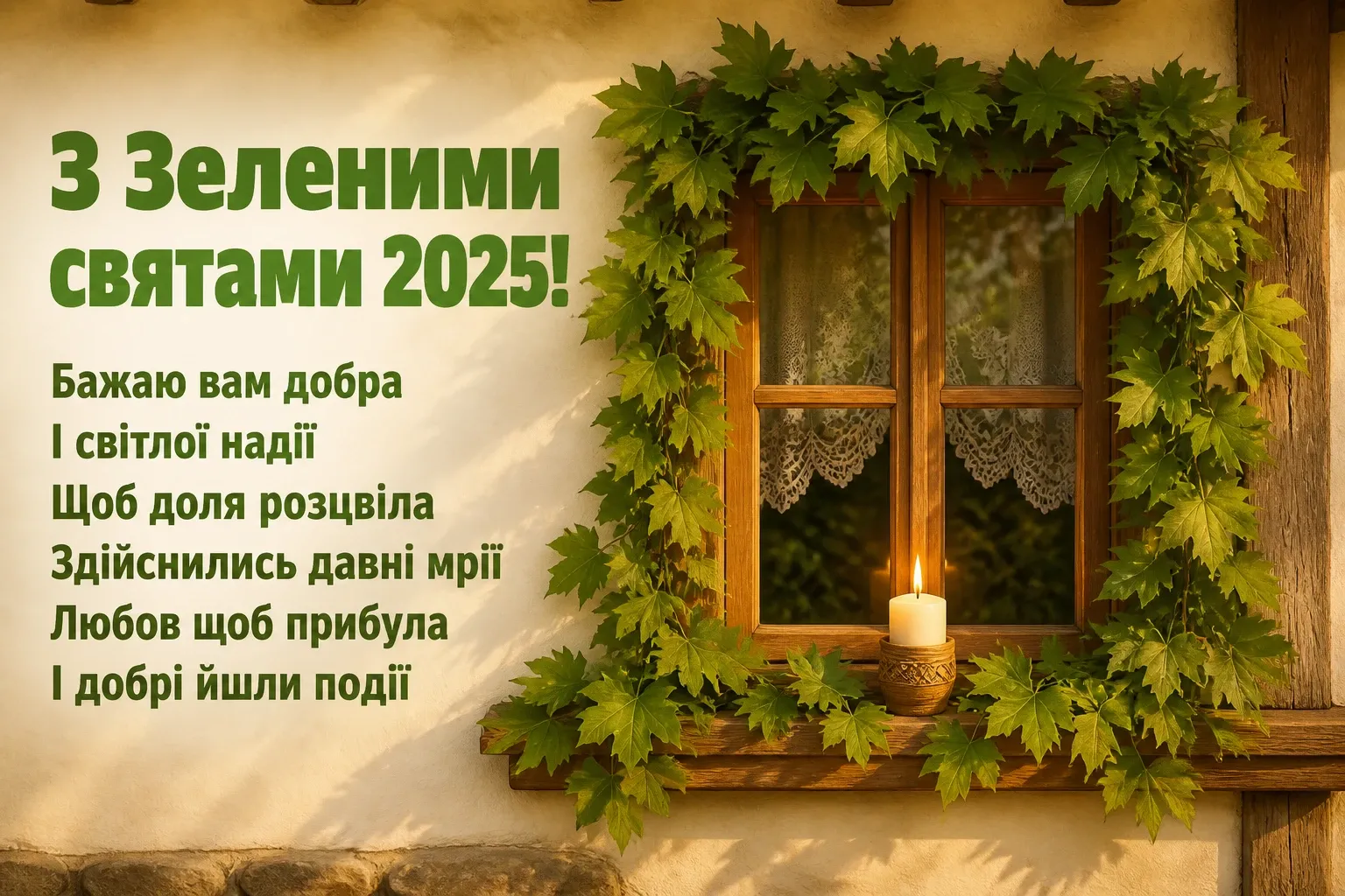 привітання з зеленими святами 2025