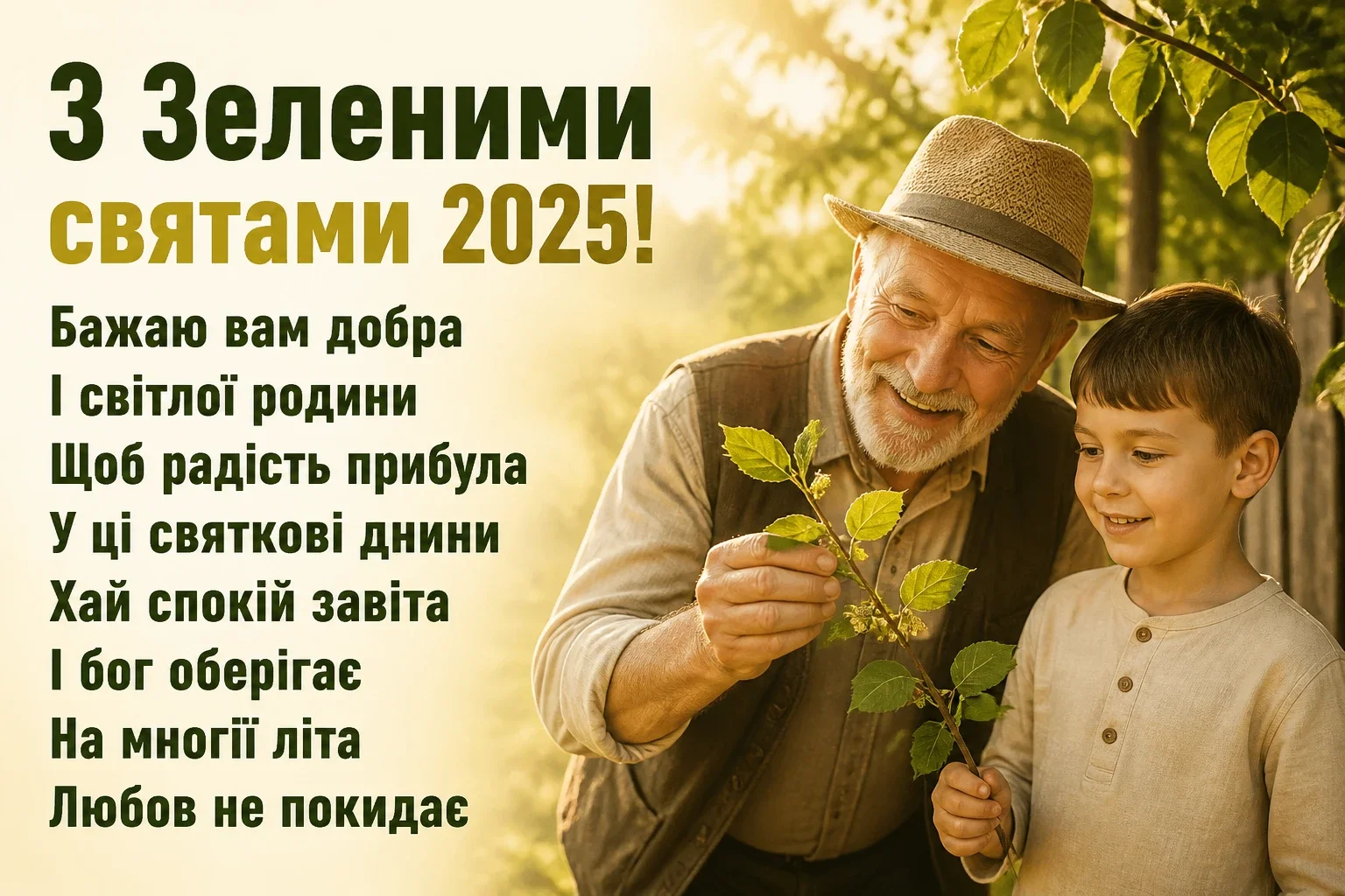 привітання з зеленими святами 2025
