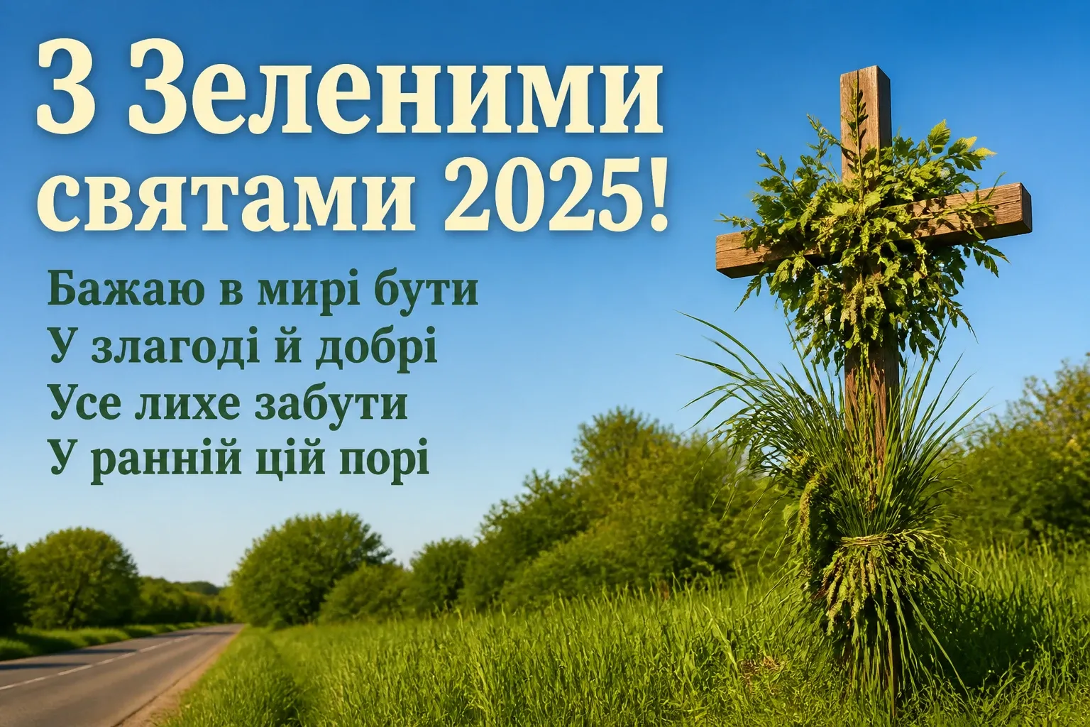 привітання з зеленими святами 2025