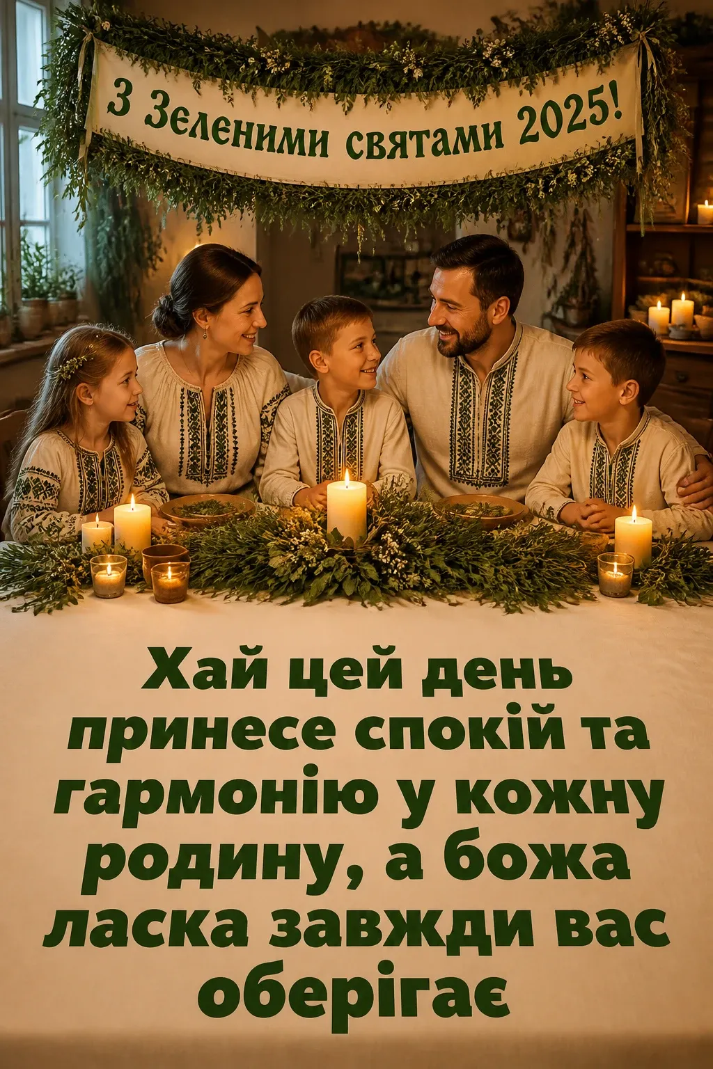 привітання з зеленими святами 2025