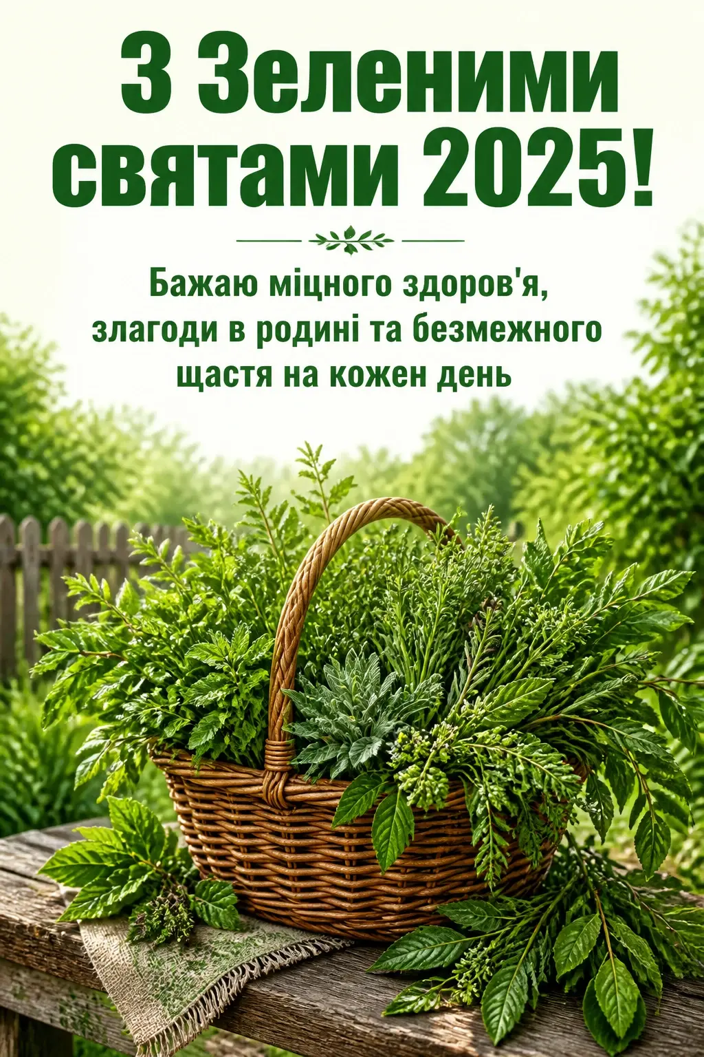 привітання з зеленими святами 2025