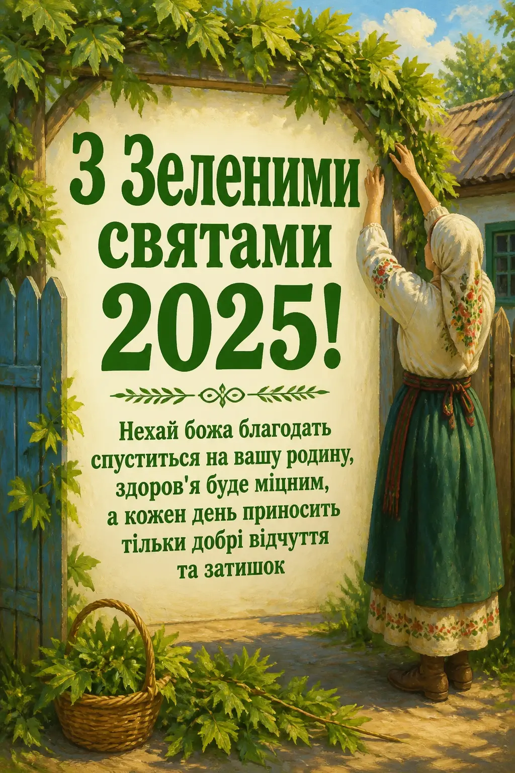 привітання з зеленими святами 2025