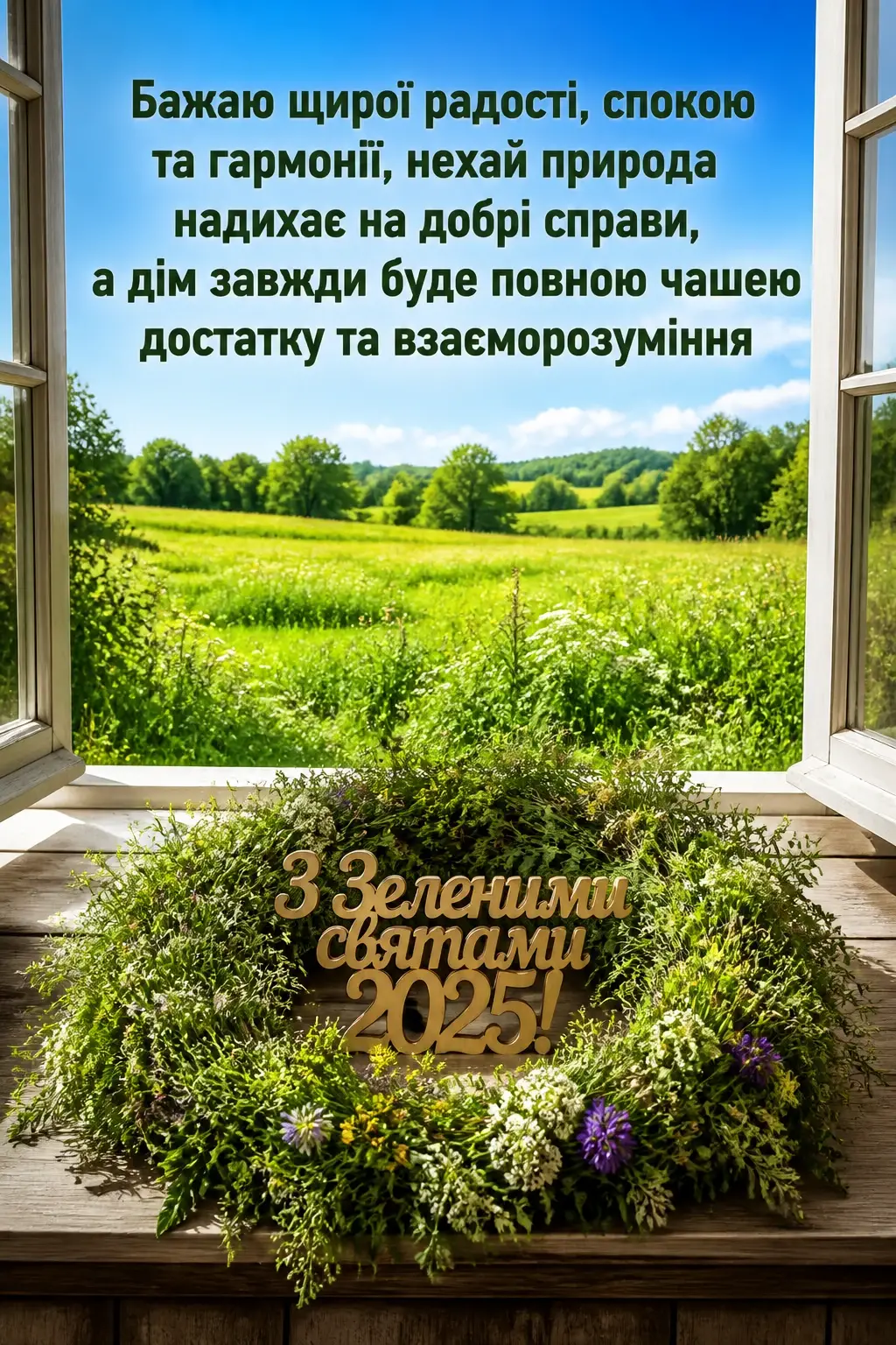 привітання з зеленими святами 2025