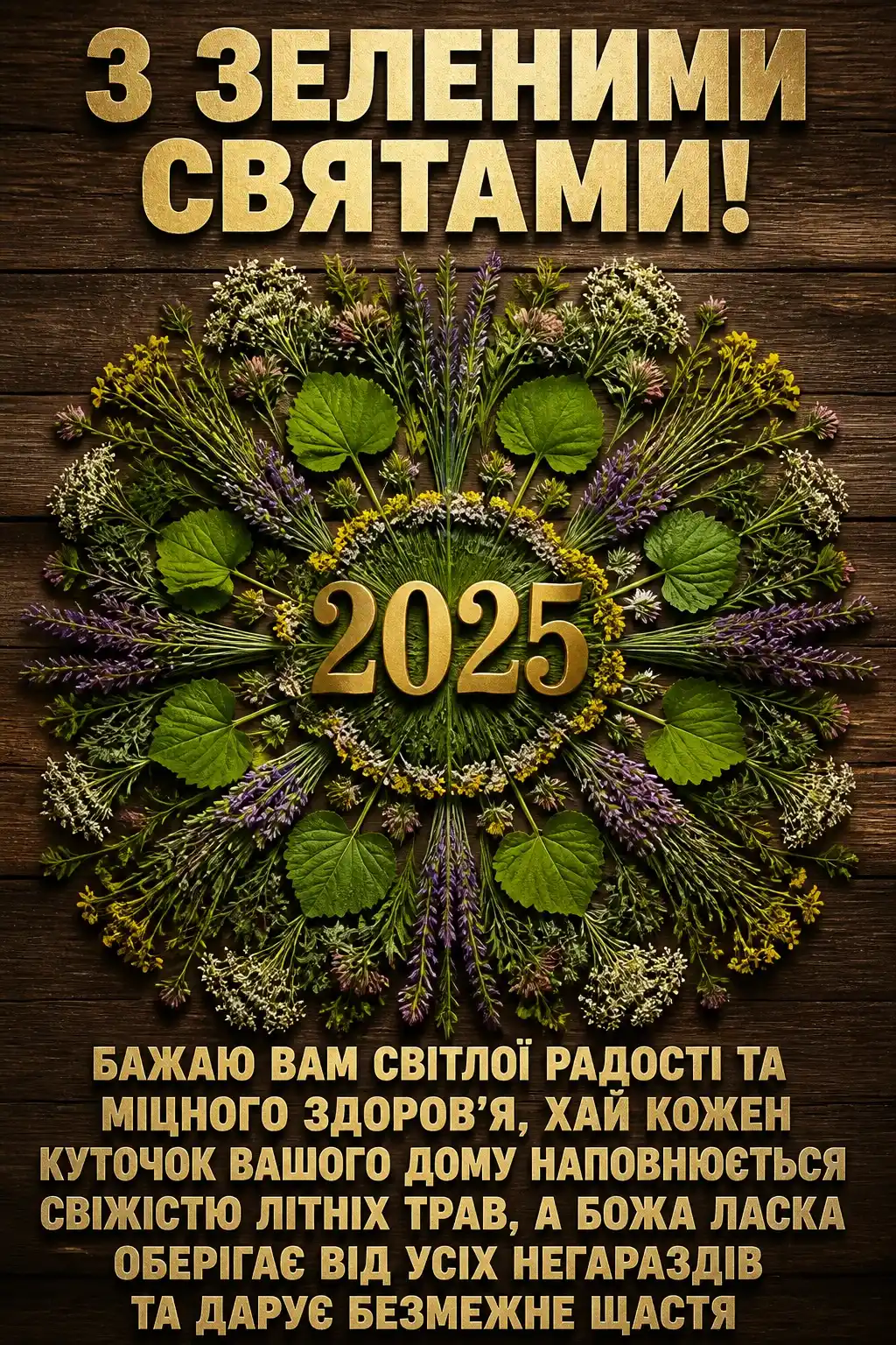 привітання з зеленими святами 2025