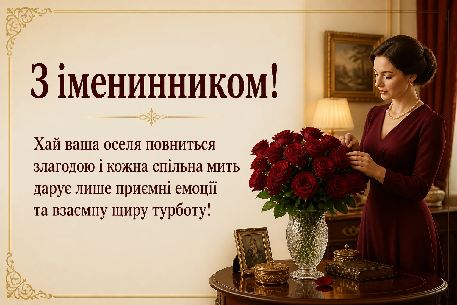 привітання жінці з днем народження її чоловіка