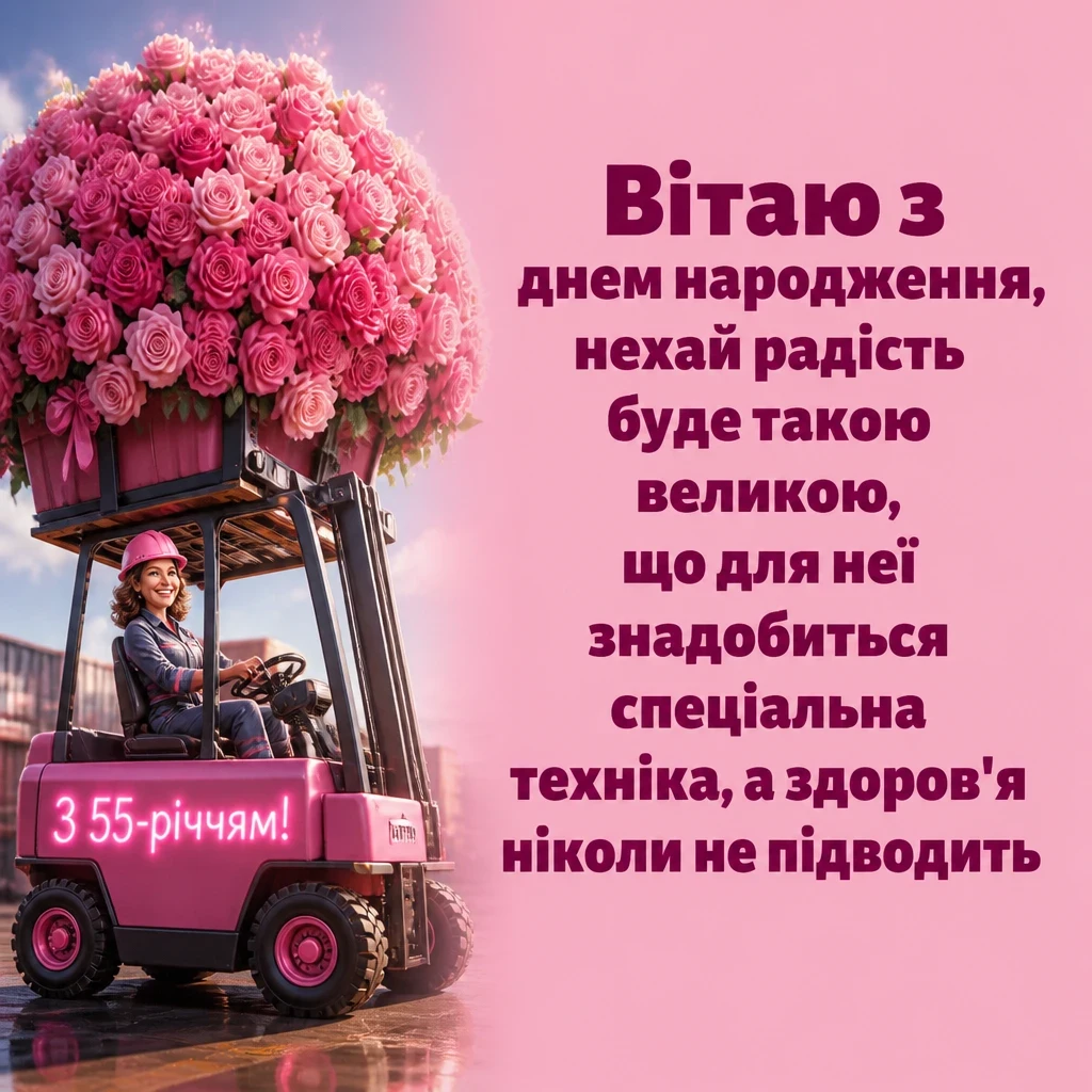 привітання з 55-річчям жінці в прозі
