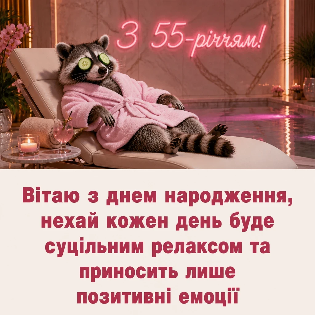 привітання з 55-річчям жінці в прозі