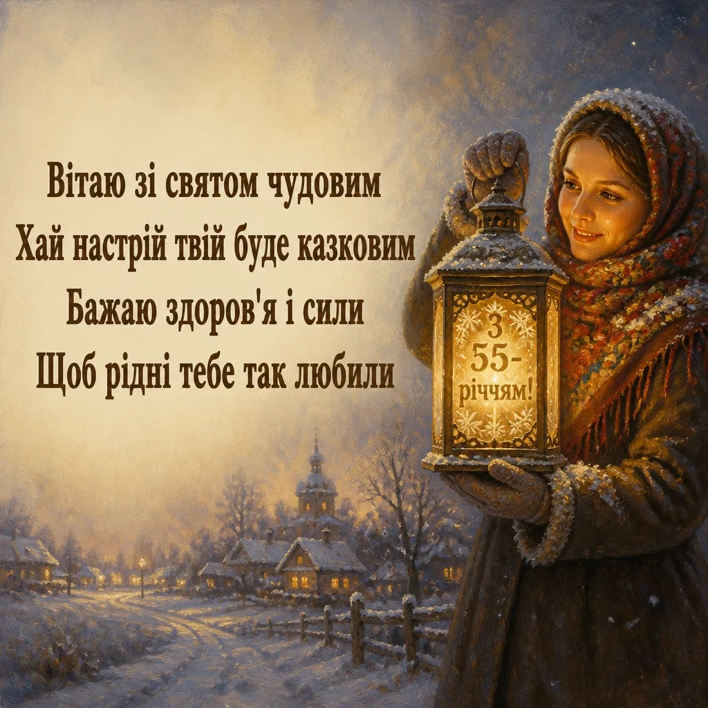 привітання з 55-річчям жінці в прозі