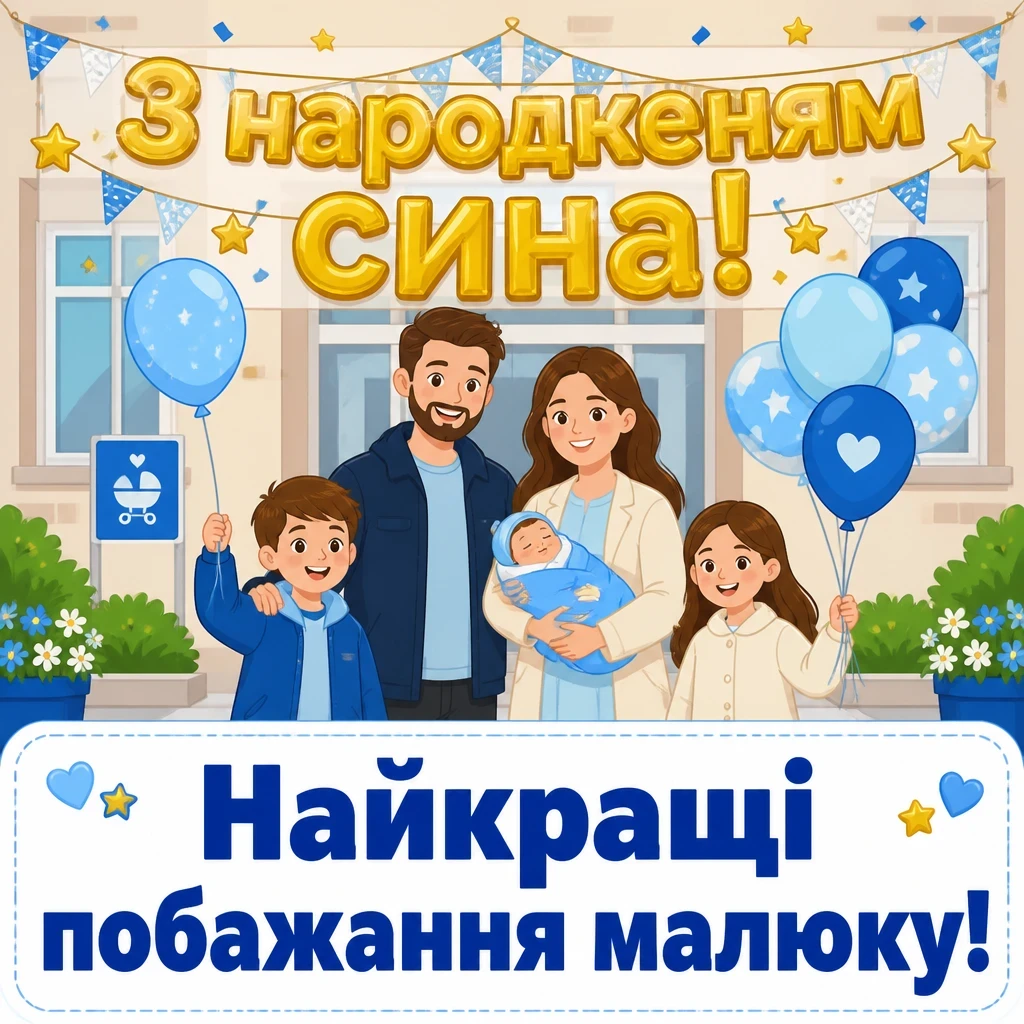зворушливі привітання з народженням сина
