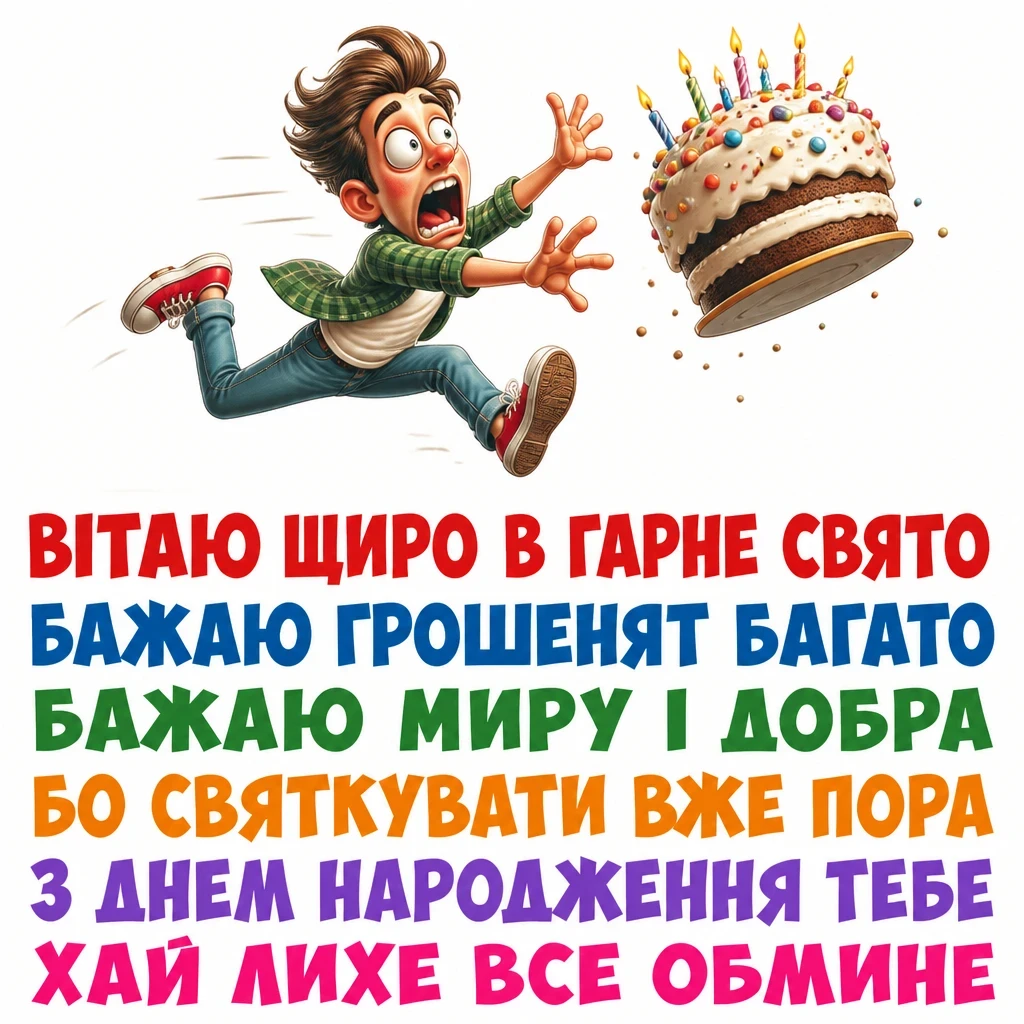 смішні привітання з днем народження на українській мові