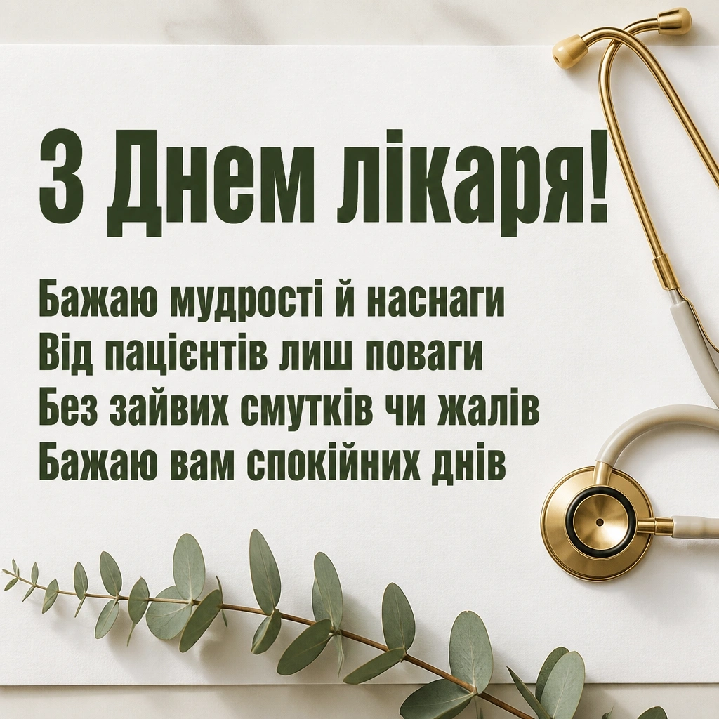 привітання з днем лікаря
