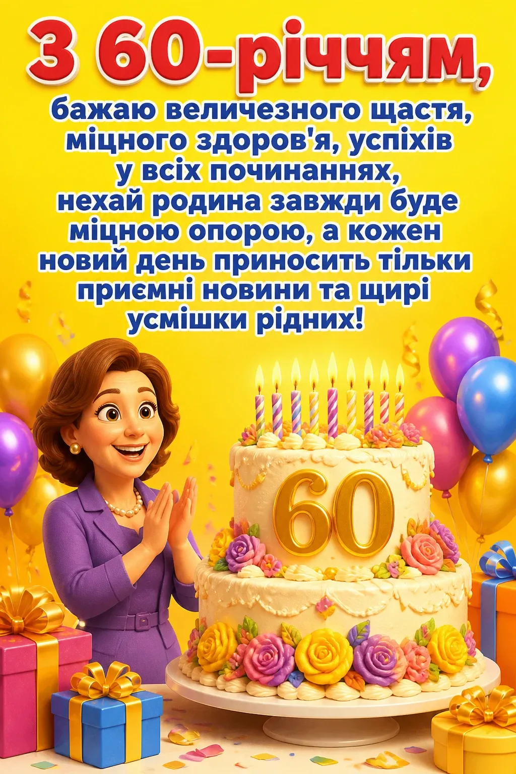 привітання 60 років жінці привітання 60 років жінці