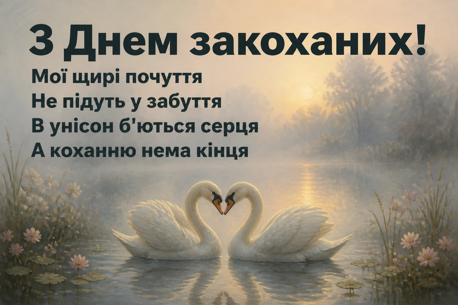 українській мові оригінальне привітання з днем закоханих