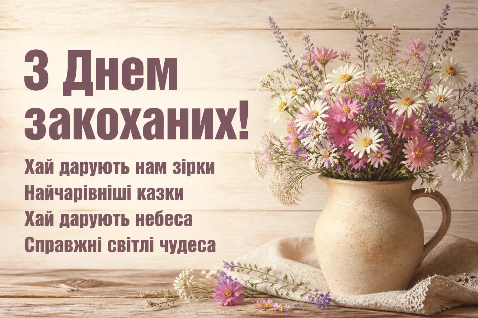 українській мові оригінальне привітання з днем закоханих