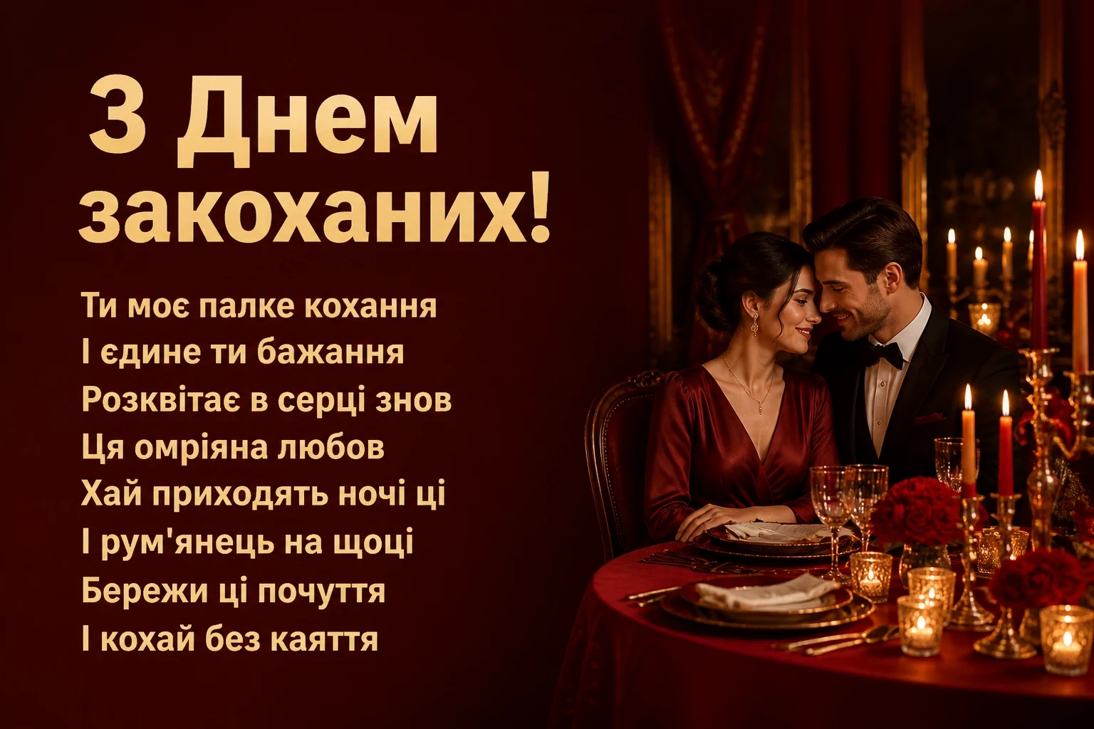 українській мові оригінальне привітання з днем закоханих