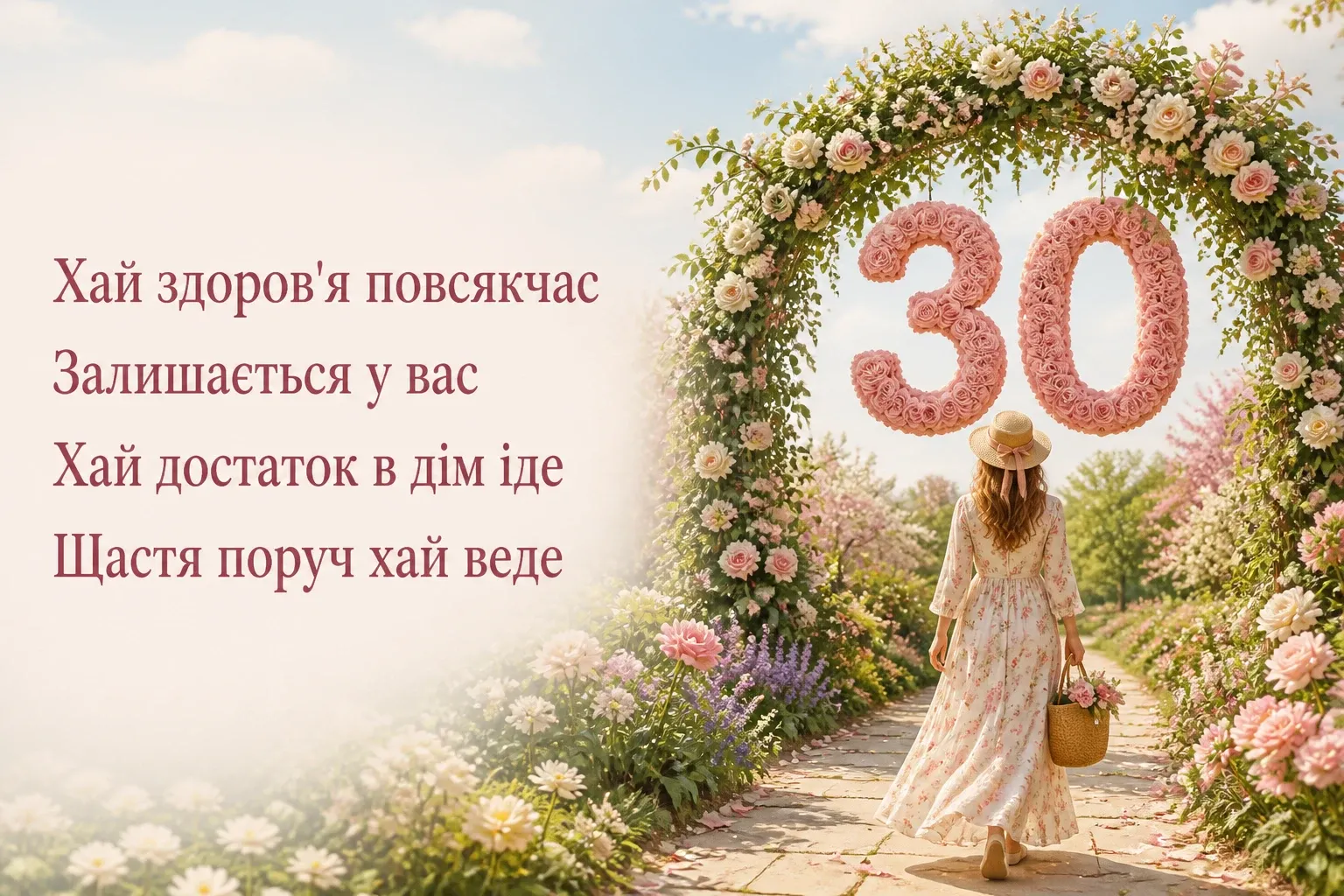 привітання з ювілеєм 30 років жінці прозою