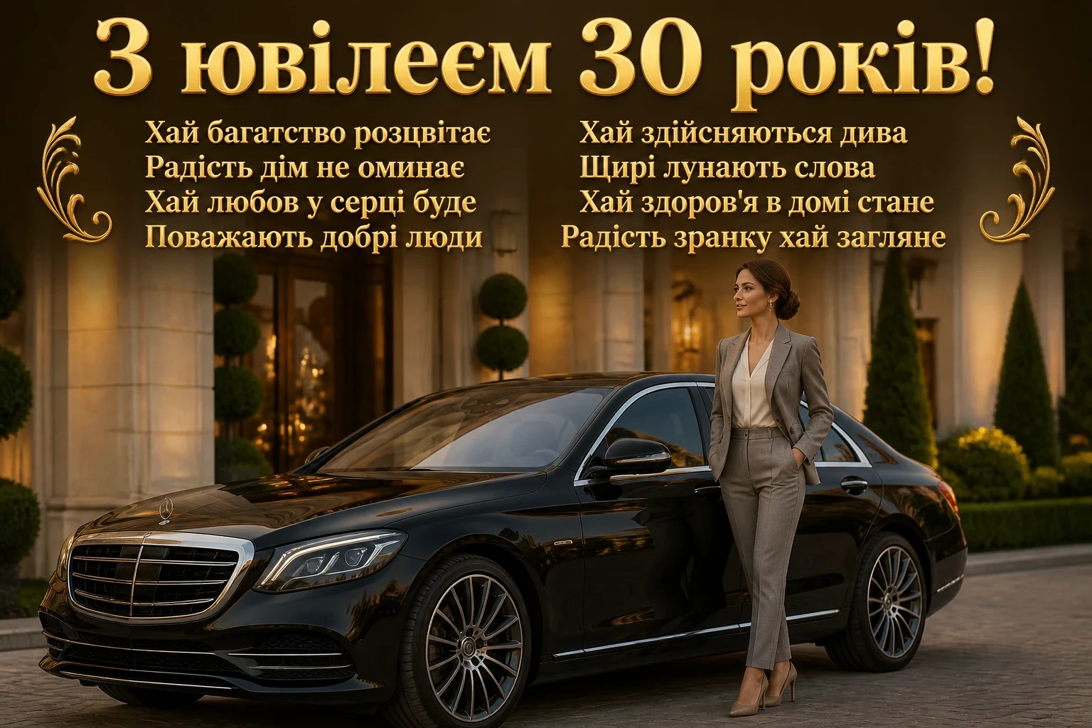 привітання з ювілеєм 30 років жінці прозою