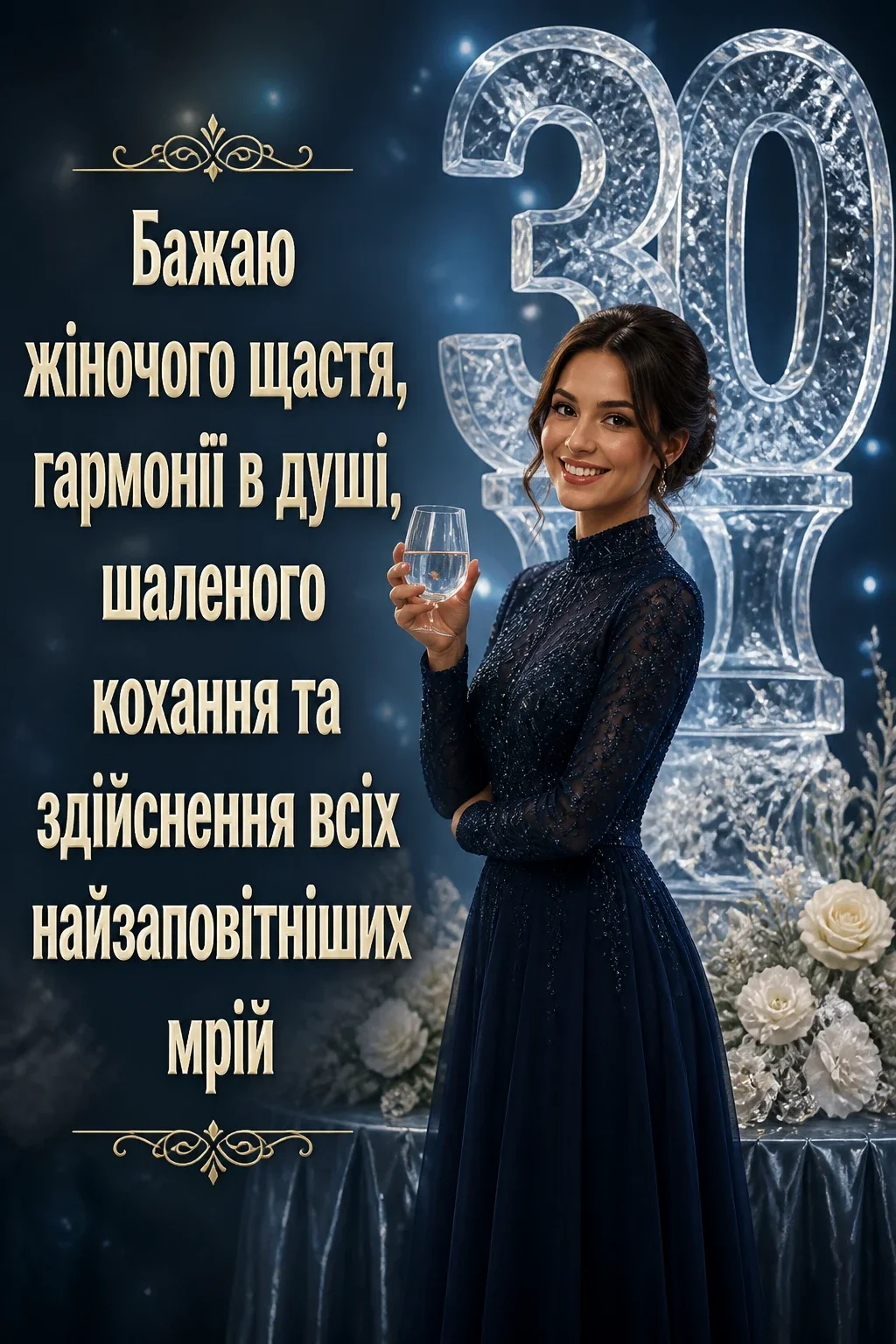 привітання з ювілеєм 30 років жінці прозою