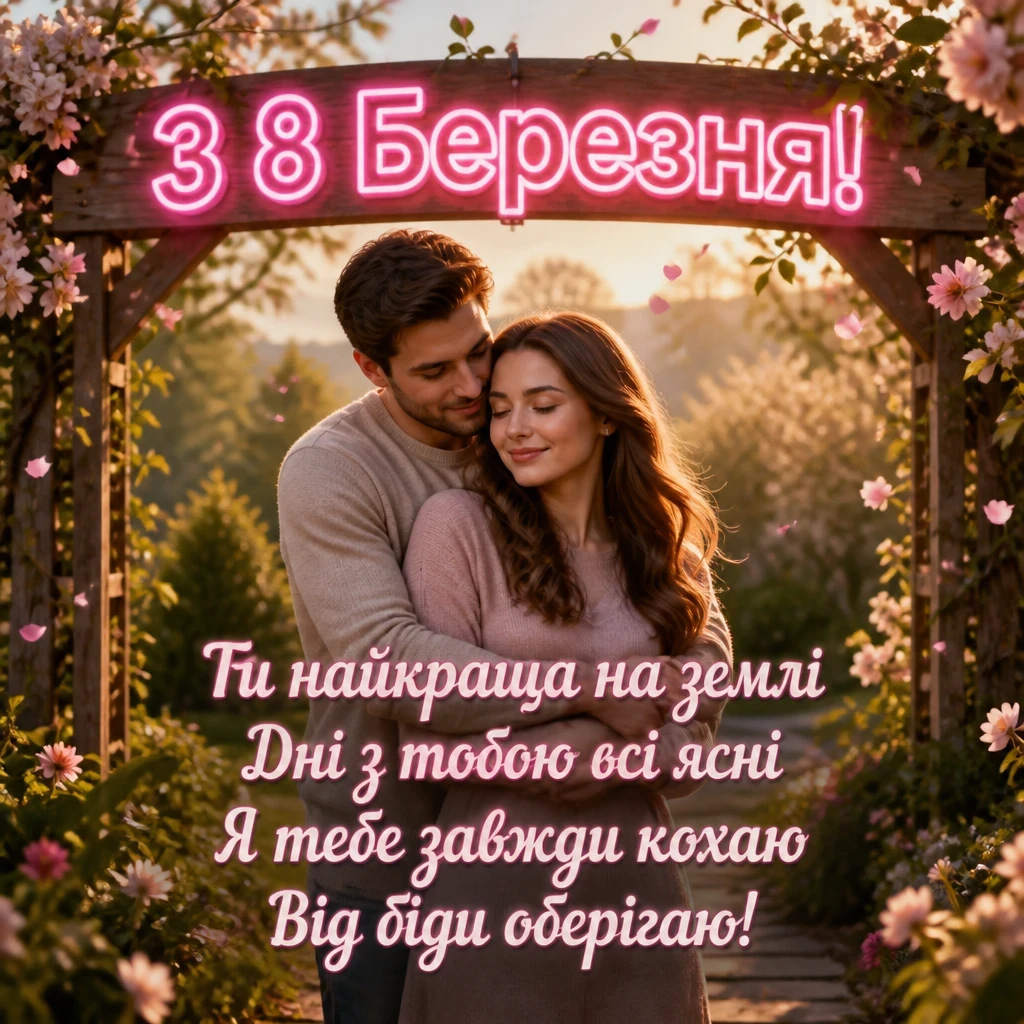 кохана привітання з 8 березня коханій дружині