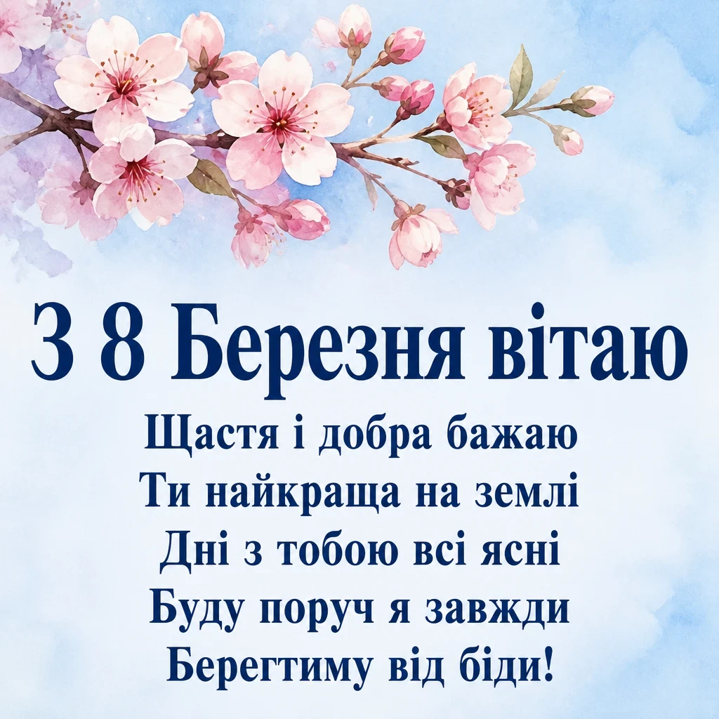 кохана привітання з 8 березня коханій дружині