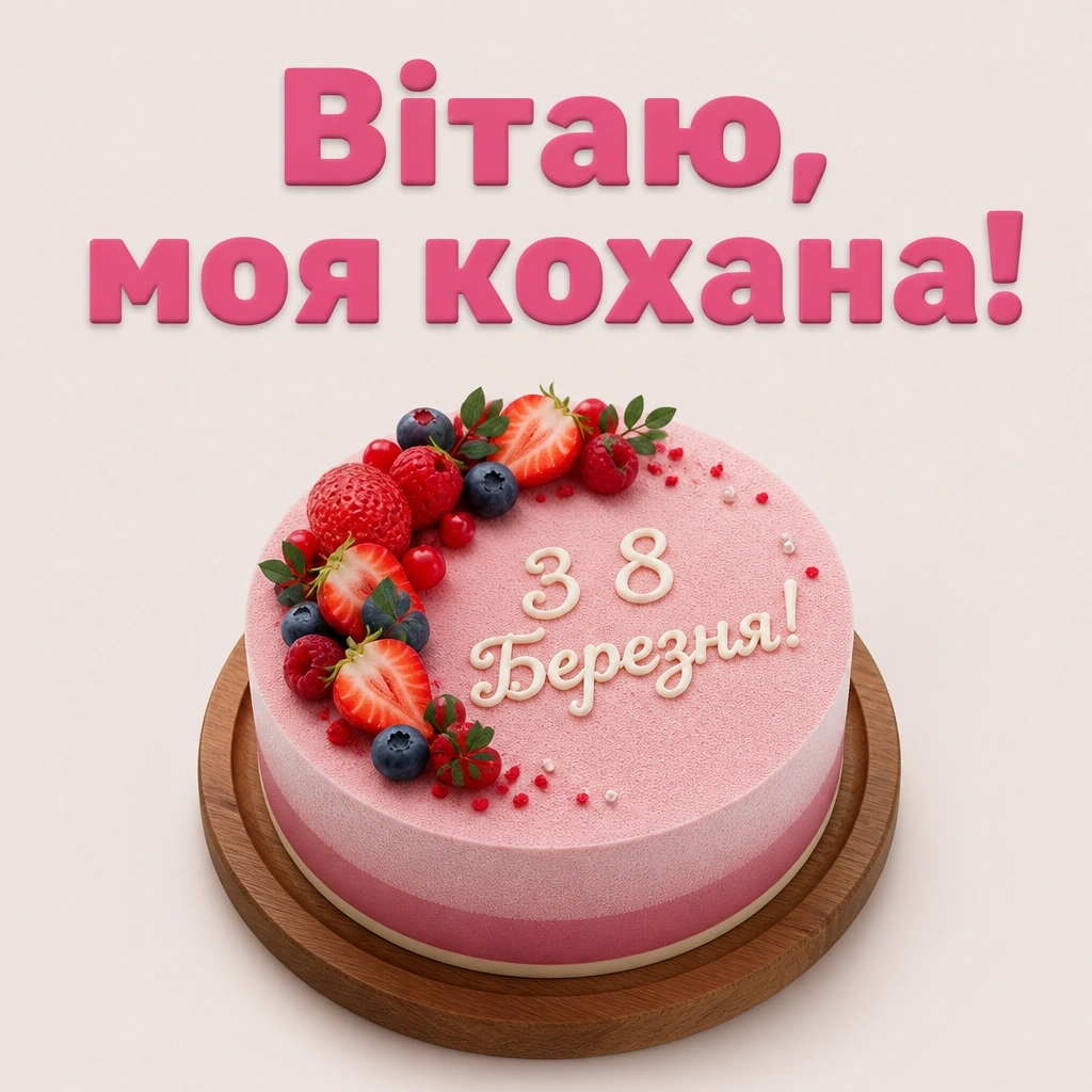 кохана привітання з 8 березня коханій дружині