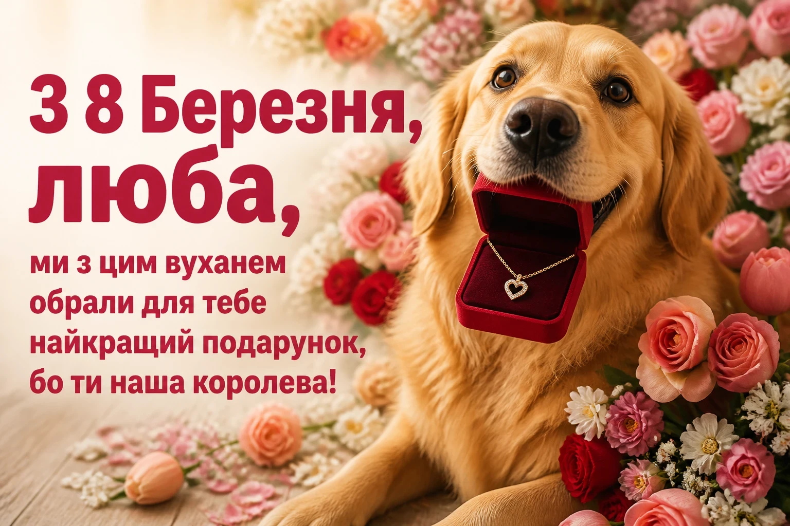 кохана привітання з 8 березня коханій дружині