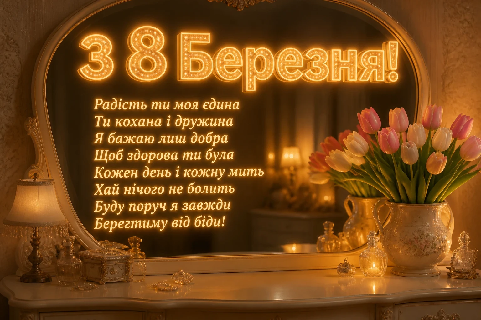 кохана привітання з 8 березня коханій дружині