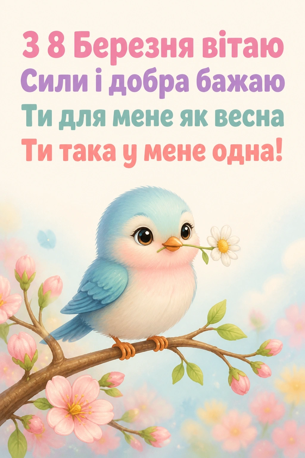кохана привітання з 8 березня коханій дружині