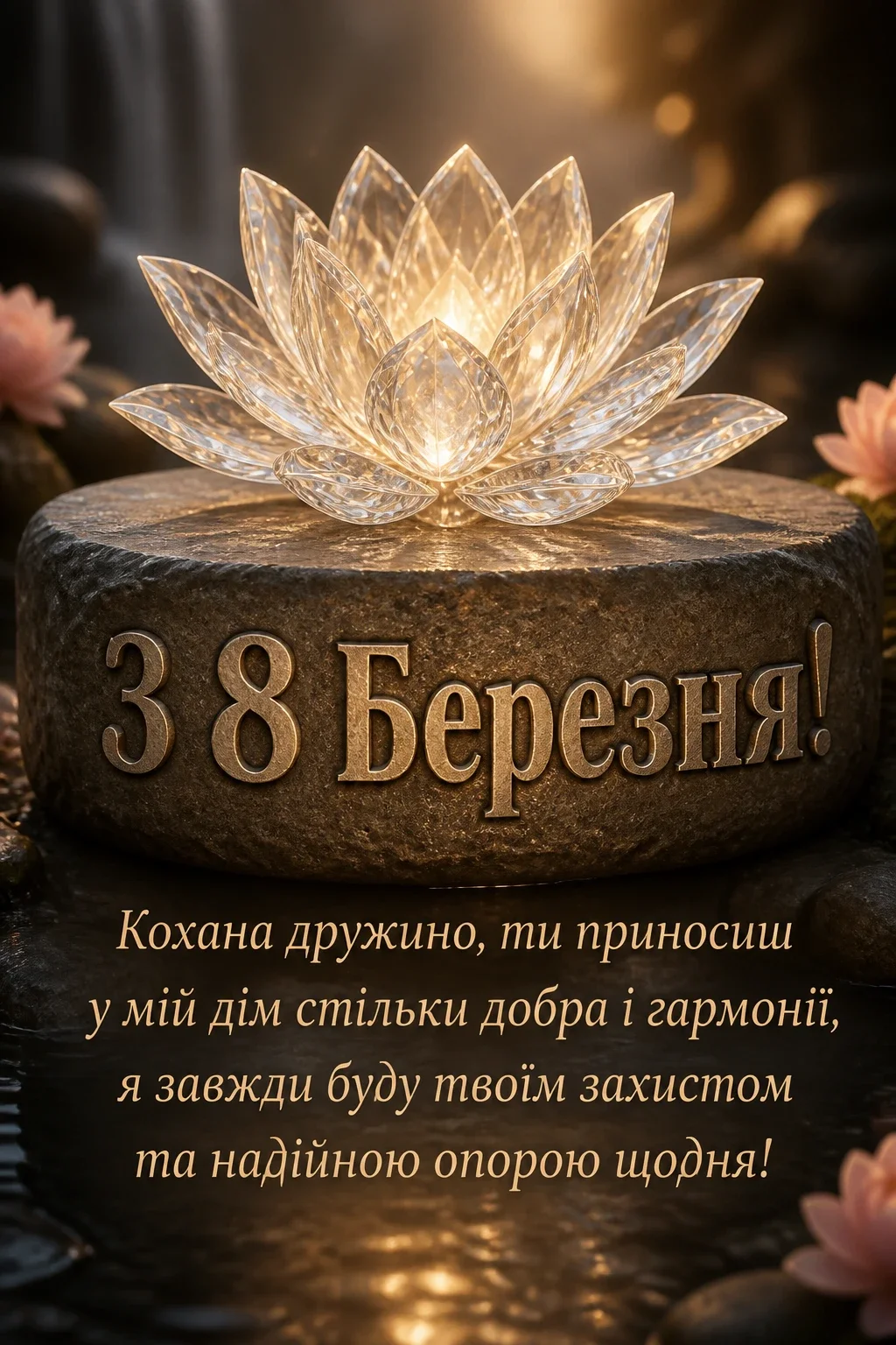 кохана привітання з 8 березня коханій дружині