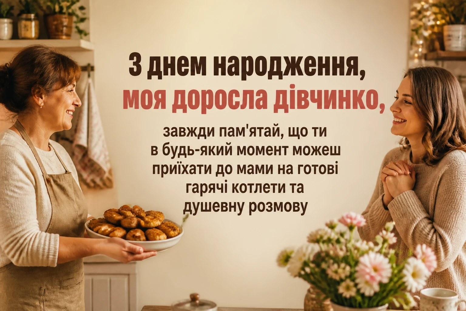 до сліз доньці привітання з днем народження для дорослої дочки від мами