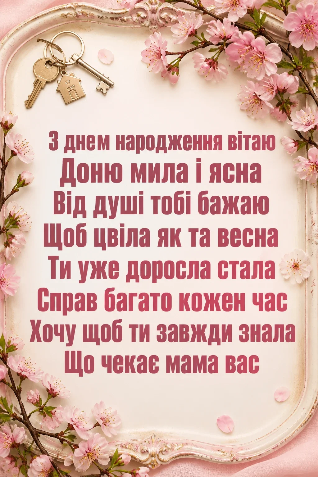 до сліз доньці привітання з днем народження для дорослої дочки від мами