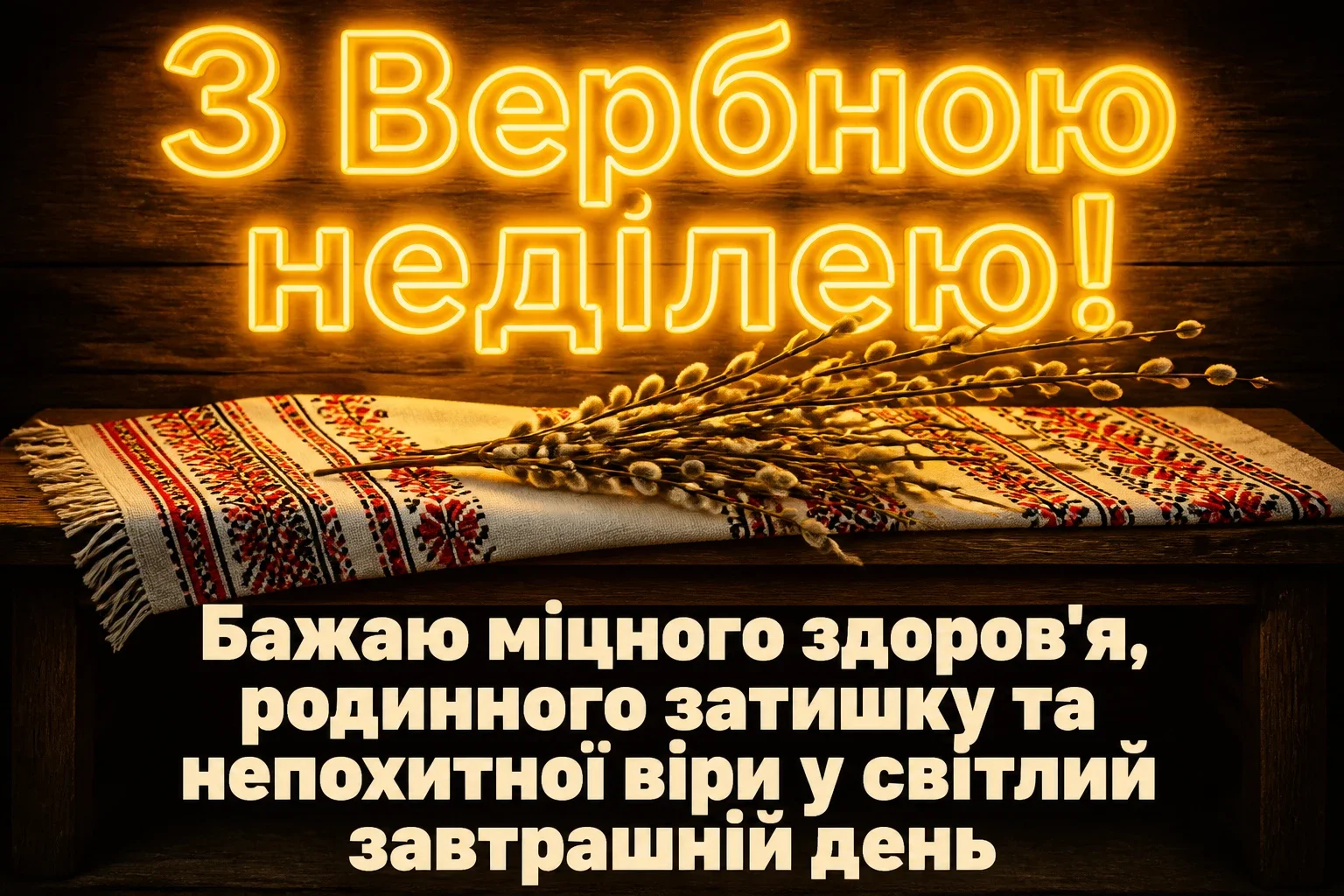 листівки привітання з вербною неділею