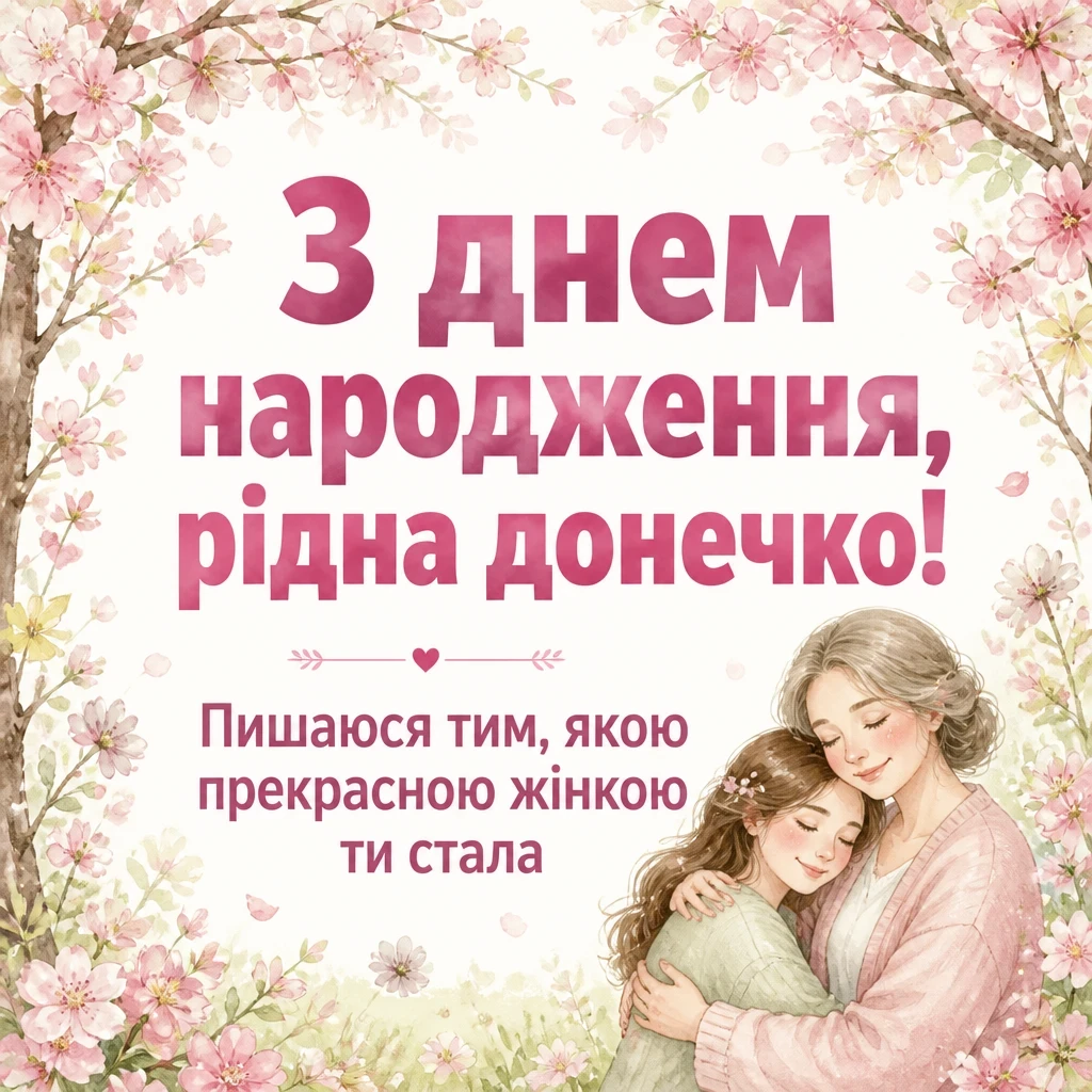 до сліз доньці привітання з днем народження для дорослої дочки від мами